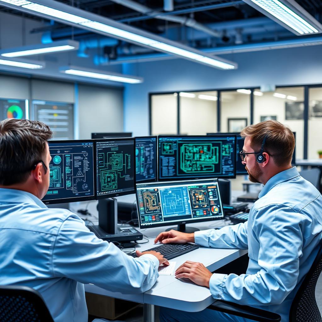 Engineering team at work